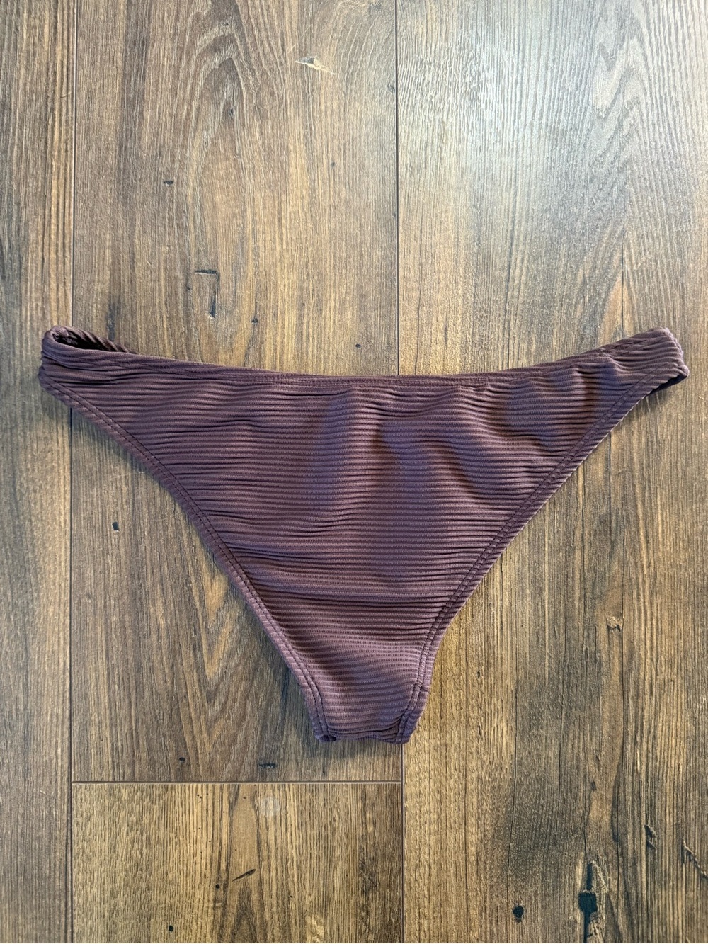 House of Harlow 1960 Brown Ribbed Set W/ Bikini Bottom (M) & Cover Up Skirt (S) - Picture 5 of 10